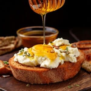 Tostas de Queso de Cabra y Miel